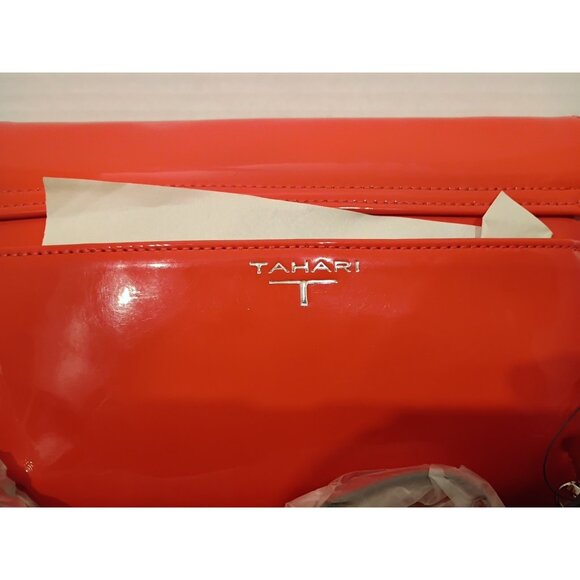 Tahari Vegan Leather Crossbody Bag Purse Mango W/ Coin Purse NWT - Picture 3 of 9